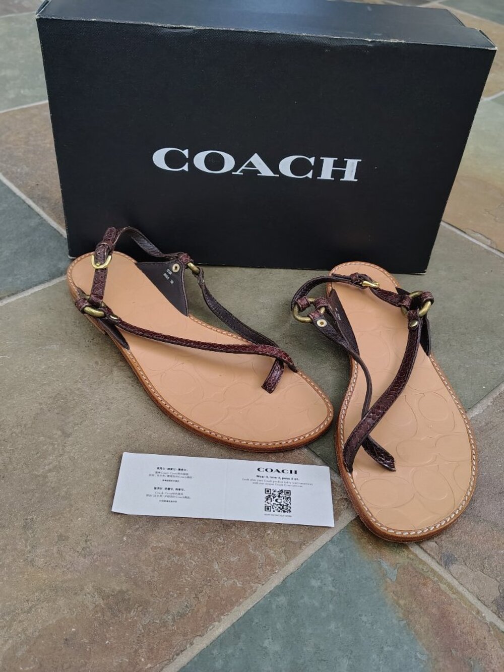 Coach Leather Sandals